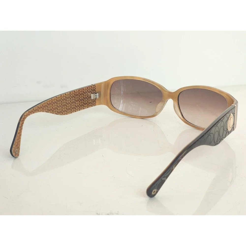 Coach Tortoise Monogram Sunglasses with Logo Medallion and Case Brown S476